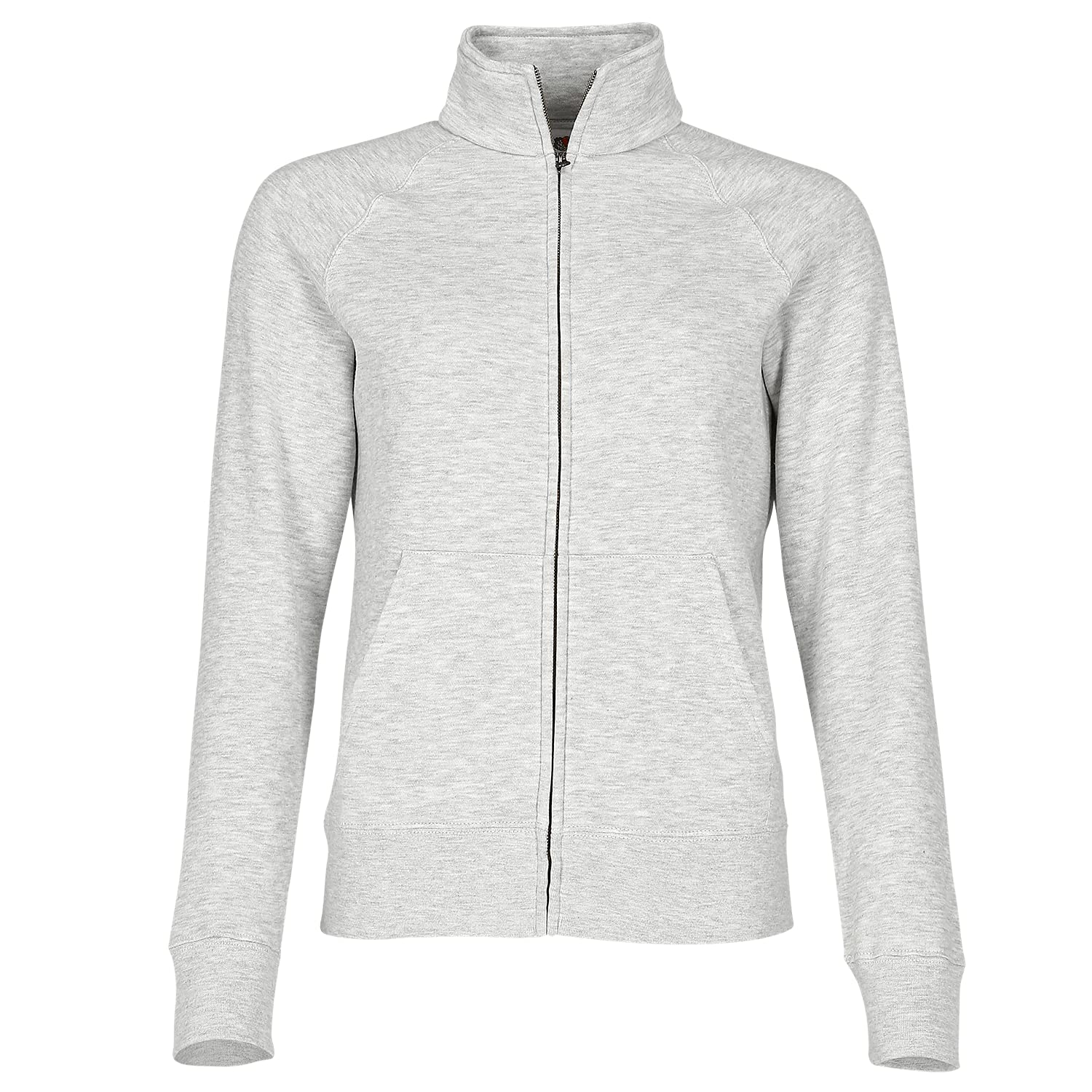Fruit Of The Loom 62116 Lady-Fit Sweat Jacket Heather Grey - Size: XS
