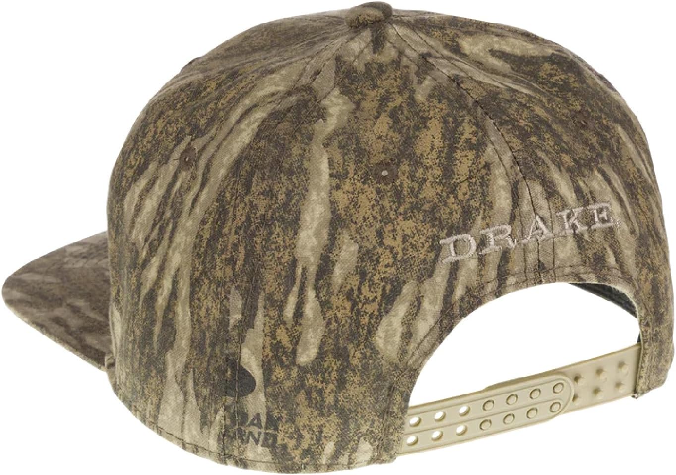 Drake Waterfowl Camo Flat Bill Cap - Hunting Six-Panel Design Logo Cap with Adjustable Snapback Closure, One Size Fits Most - Image 2
