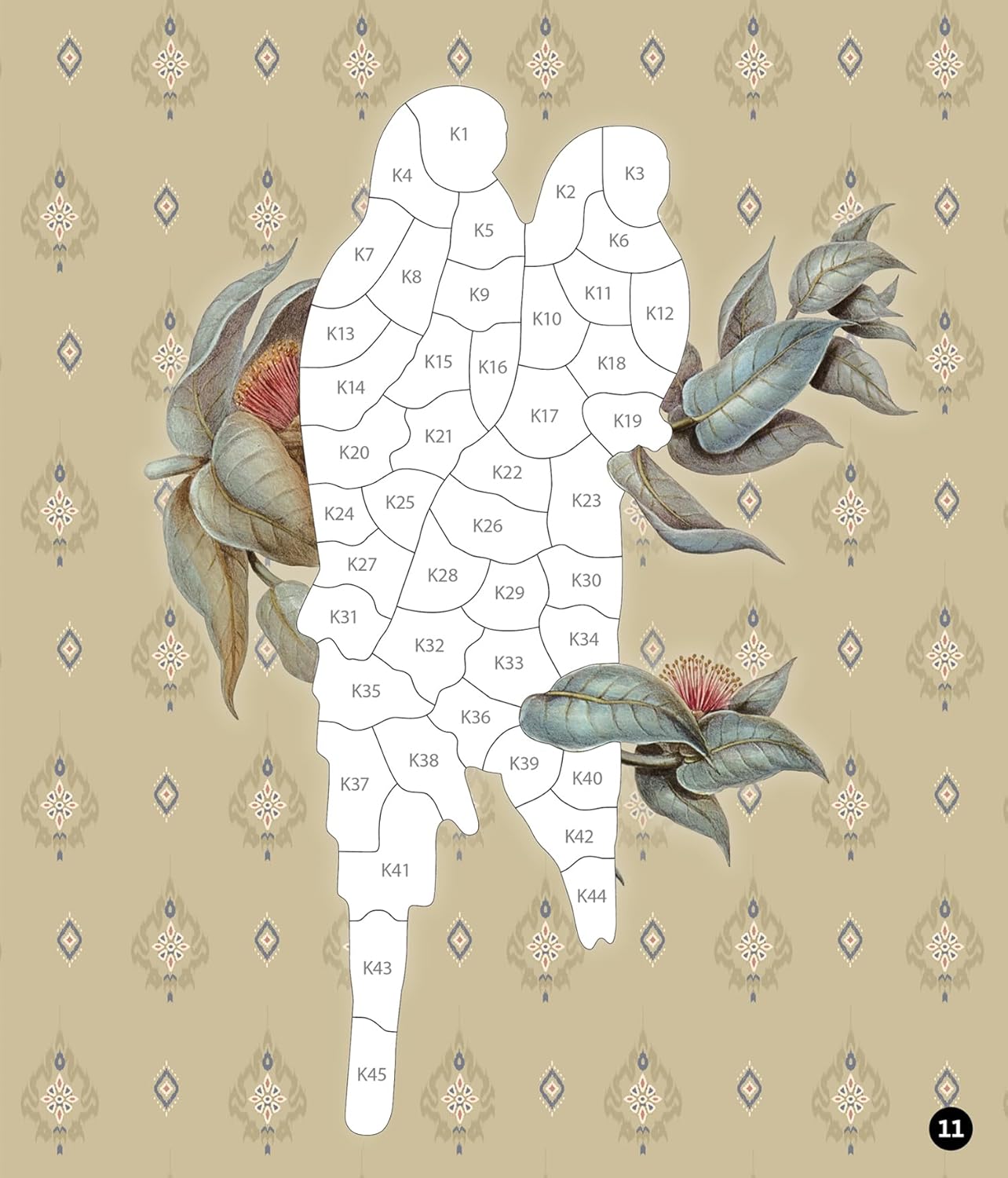 Brain Games - Sticker by Number - Vintage: Birds (28 Images to Sticker) - Image 3