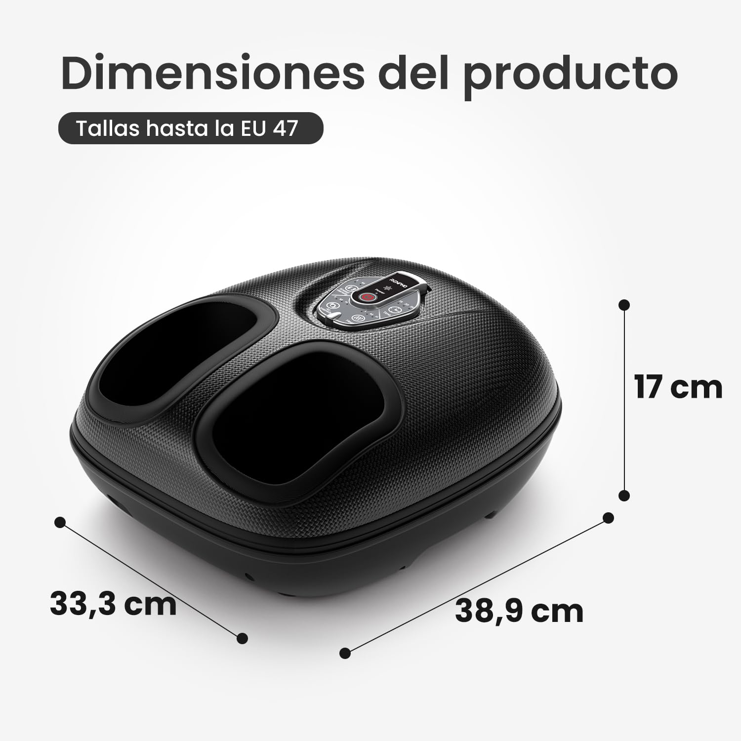 RENPHO Masajeador de pies con calor para fascitis plantar, Portátil Amasado Shiatsu, Compresión, Massager eléctrico de los pies de 3 intensidades