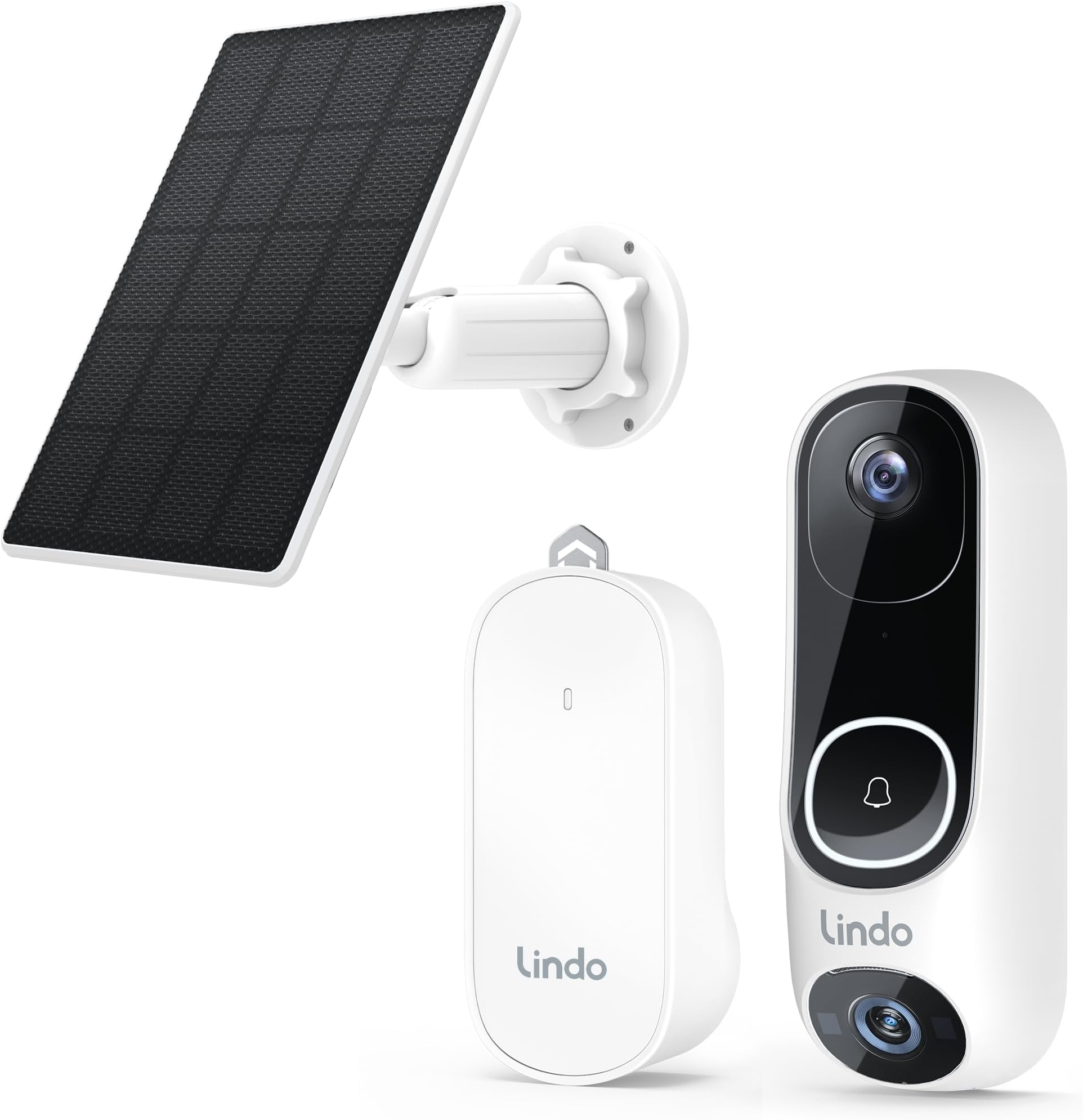 Lindo Pro Dual Camera Video Doorbell with Chime Plus Solar