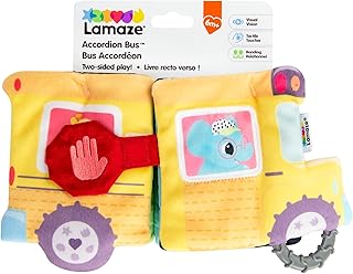LAMAZE Accordion Bus On-The-Go Baby Playmat - Includes Pictures, Baby Mirror - Crinkle Books for Babies - Developmental and Sensory Toys for Infants - Ages 6 Months and Up
