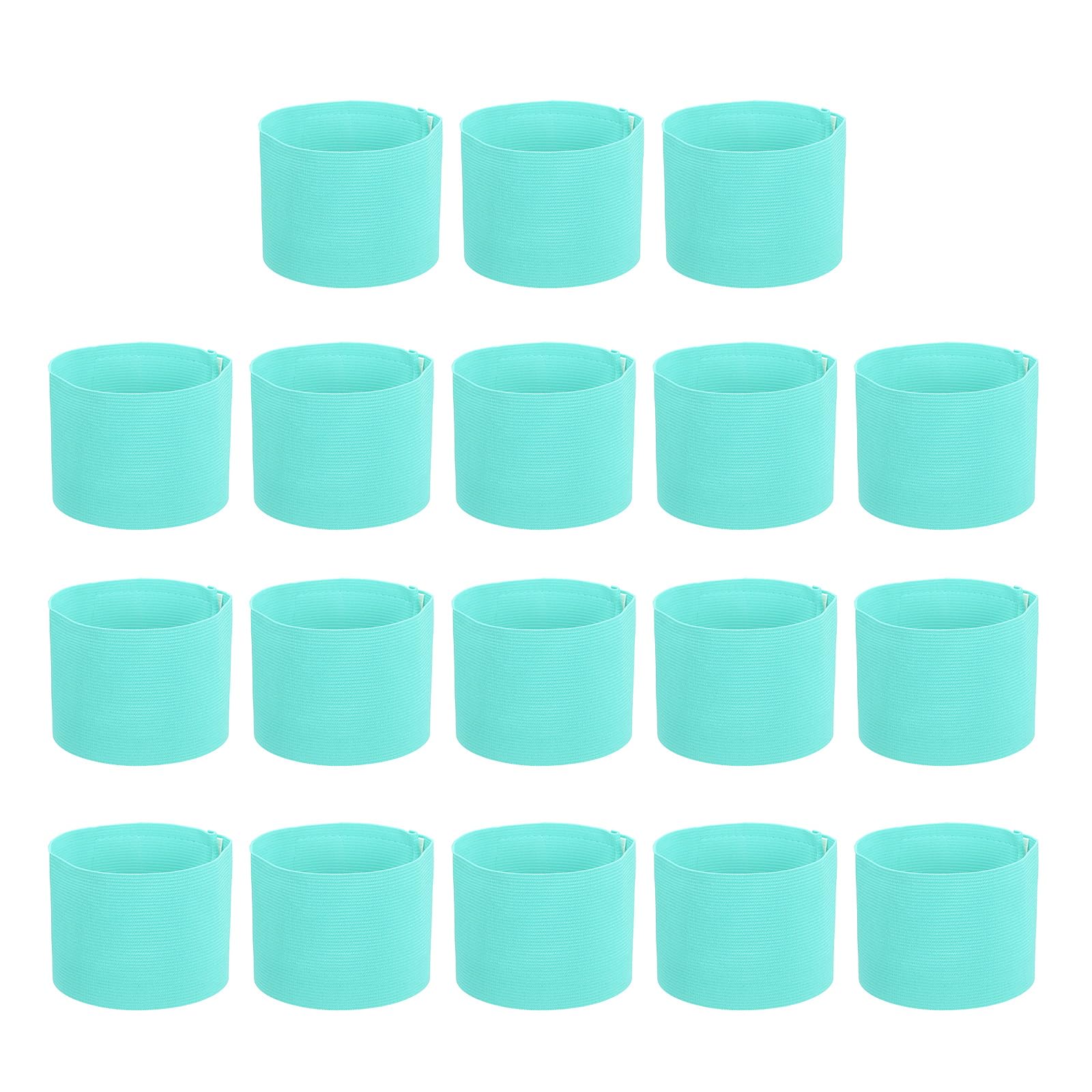 PATIKIL Soccer Captain Armband, 18 Pcs Captain Arm Bands for Soccer Elastic Captain Arm Band Sports Captain Armbands for Youth Adult Football Team Training Light Blue