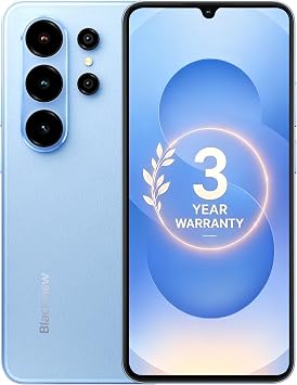 Blackview WAVE 10C Mobile Phones,Android 16 Phone,6.88" HD+ Unlocked Smartphone 16GB+32GB1TB TF,32MP+13MP, 5000mAh,Dual SIM/Fingerprint/Face ID/GPS/OTG, 3 Years,Blue