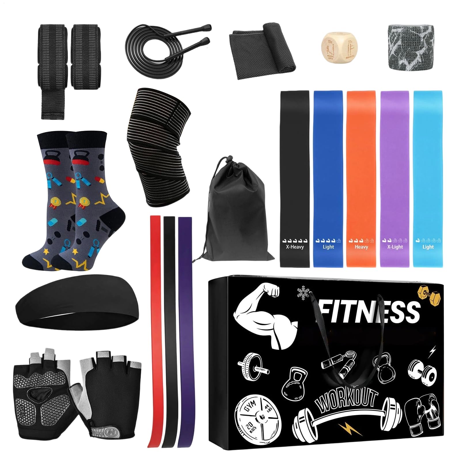 Fitness-Ausrüstung Adventskalender Weihnachts-24-Countdown-Kalender