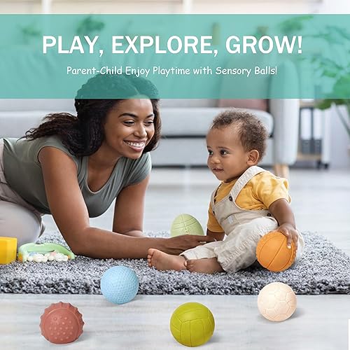 Miniatura 93 de Juguetes Montessori para bebés de 3 meses en adelante, pelotas de bebé de 3 a 12 meses para bebés y niños pequeños de 3 meses, juego de múltiples