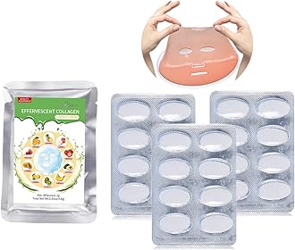 32Pcs Collagen Capsule Mask for Face Mask Machine can be used in mask manufacturing machine Effervescent mask for DIY fruit mask machine