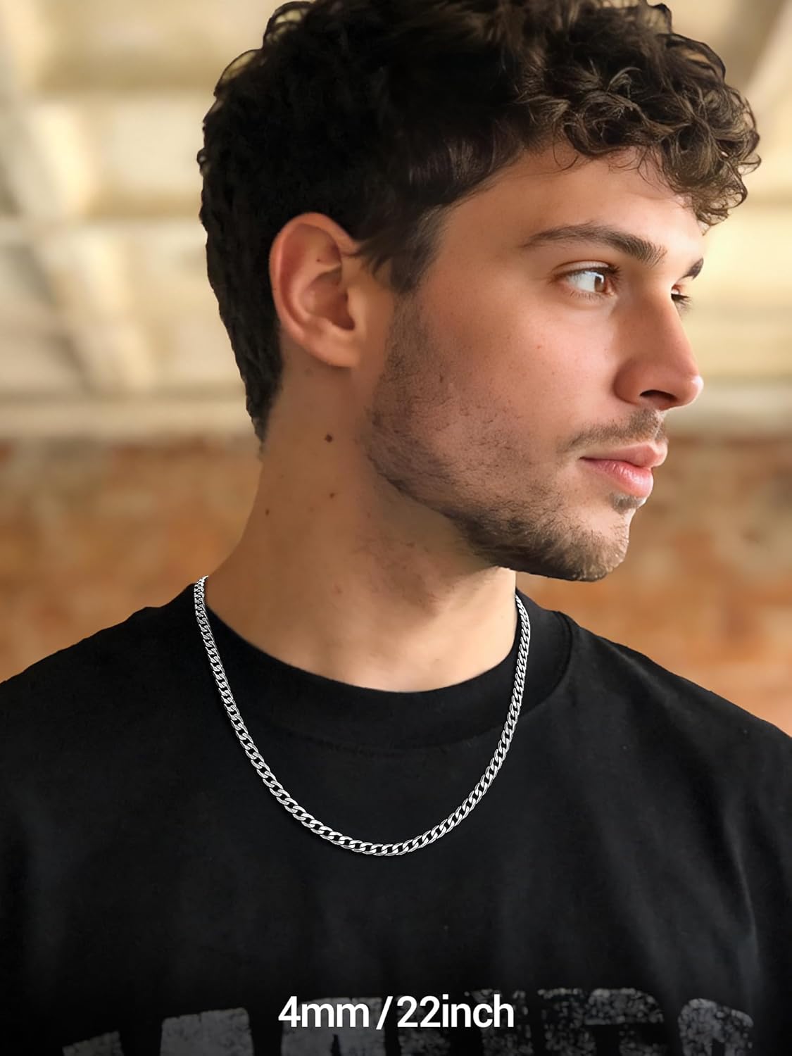 PROSTEEL 316L Stainless Steel Cuban Link Chain Necklaces for Men, Black/18K Gold Plated, Hypoallergenic Jewelry, 4mm-13mm, 14"-30", Come with Box - Image 2