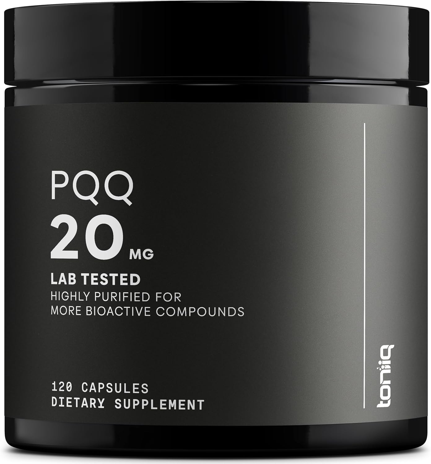 Toniiq 99%+ 40mg Supplement - Ultra High Purity PQQ 40mg Concentrated Formula - PQQ 40 mg 120 Capsules - Pyrroloquinoline Quinone Supplement - 1 Capsule Serving - Vegetarian Capsules