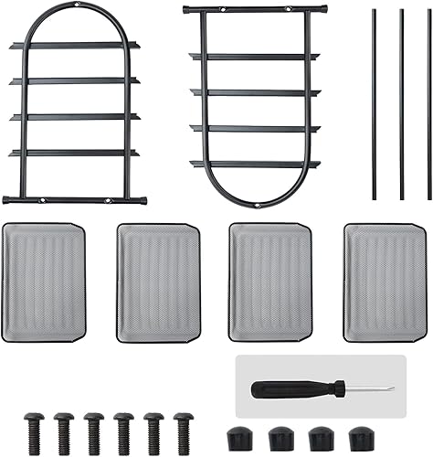 Miniatura 6 de Bandeja de malla de 4 niveles, organizador de papel de escritorio de oficina con bandejas deslizantes para accesorios de escritorio, suministros de