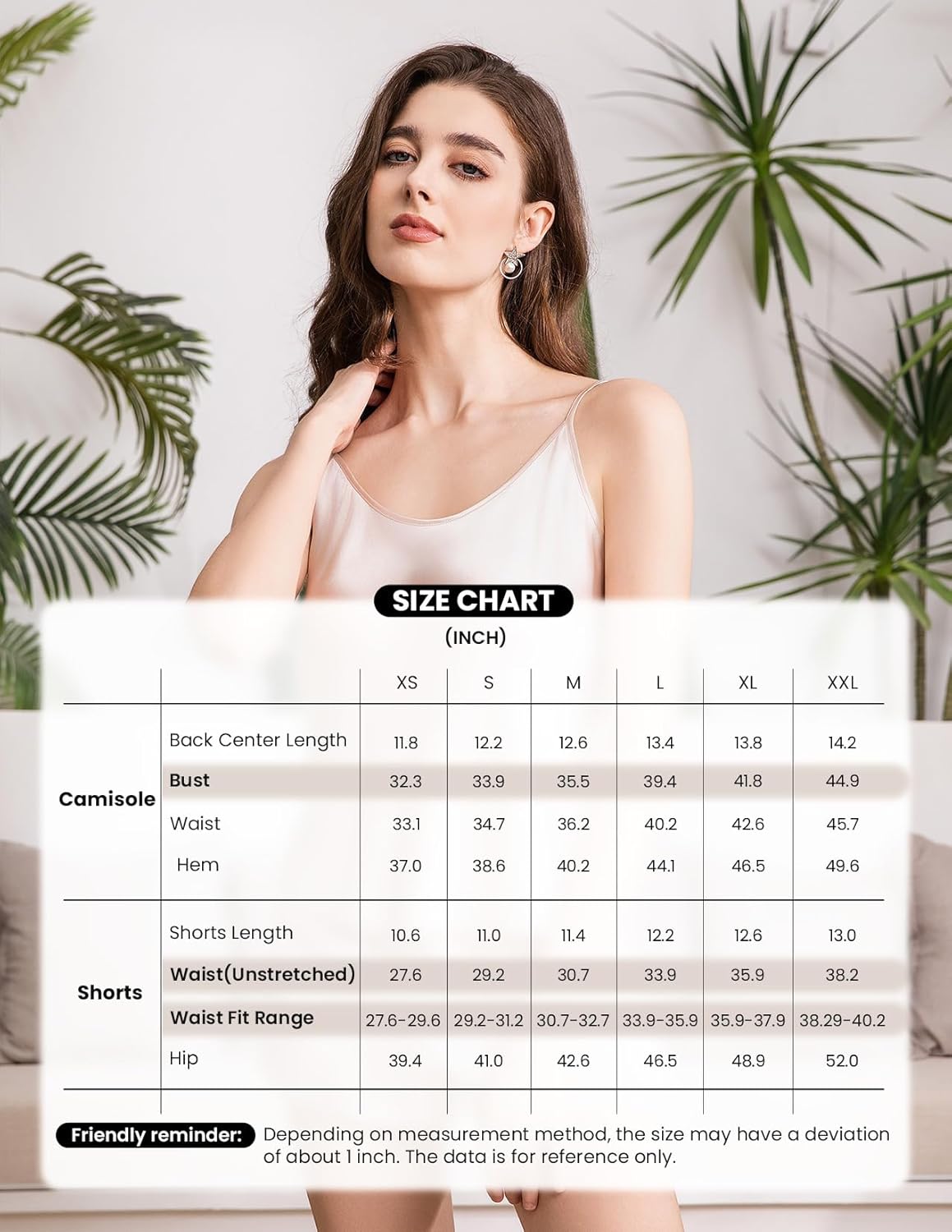 THXSILK 100% Mulberry Silk Women Cami Pajama Set, Tank Top with Shorts Sleepwear, Adjustable Spaghetti Straps, Luxury Pj Set - Image 6