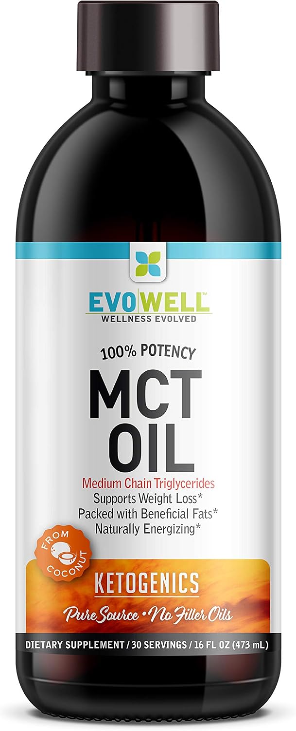 Evowell Clear Mct Oil Medium Chain Triglycerides, 15 Ounce