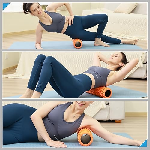 Miniatura 6 de Rodillo de espuma, masajeador de tejido profundo de 15 pulgadas para masaje muscular, liberación de puntos gatillo miofascial, ejercicio, yoga,