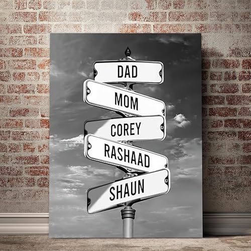 Vista 38 de VIRAGIL Lienzo personalizado para el Día de la Madre – Regalo con nombre personalizado para mamá, abuela, nana, Gigi de hija, hijo, nietos – Arte