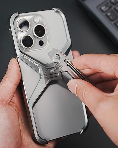 Miniatura 3 de KeyUnity KR03 EDC Palanca Multiherramienta con cabeza plana y destornillador Phillips llaves abridor de botellas y regla herramienta de bolsillo