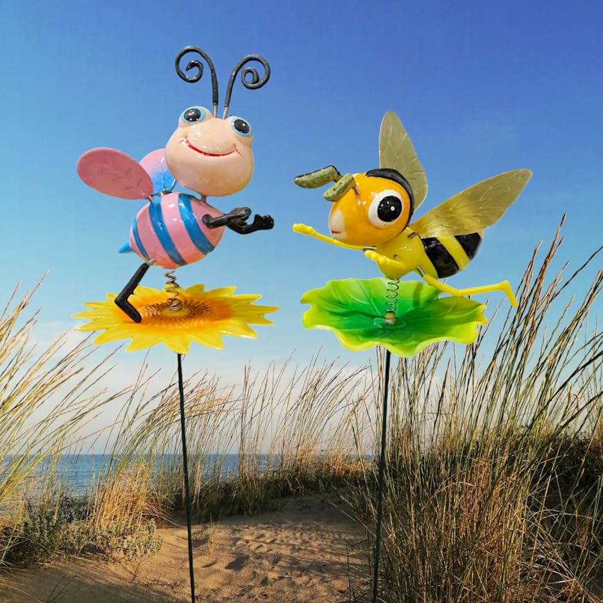 ARUNA DECOR PVC & Metal Colourful Bees Set of 2 Garden Decoration Outdoor Sticks/Stakes(Lawn Decor, Garden Decor, Outdoor Decor Stick) [10x10x15 cm] (Hanging Bee) (B0DB5ZXFCM) Amazon Price History, Amazon Price Tracker