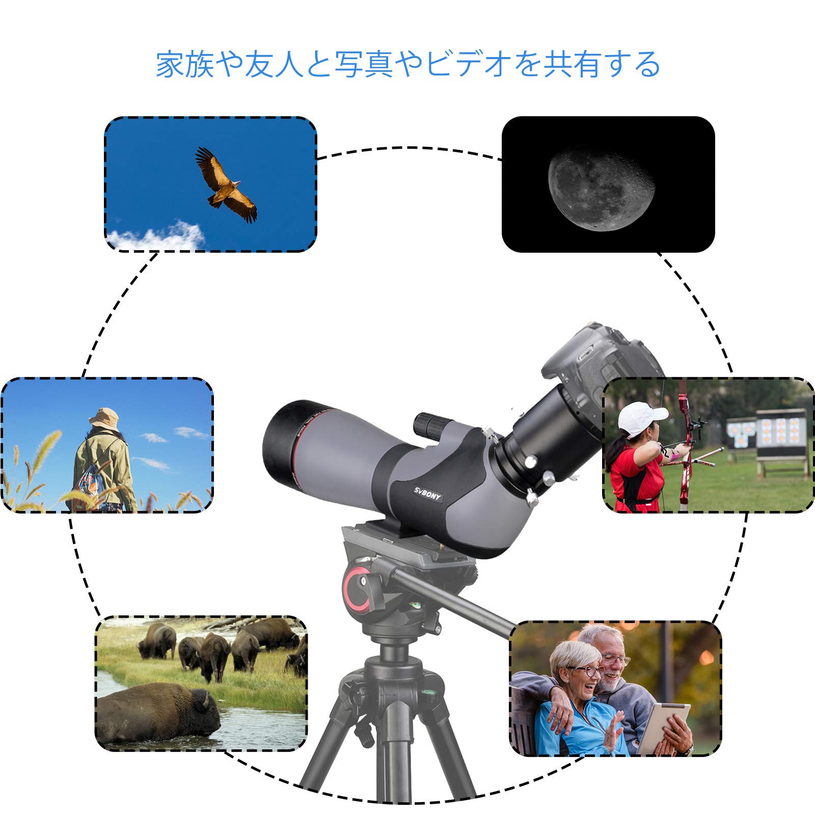 Amazon | SVBONY SV46P フィールドスコープ 20-60x 80mm EDレンズ 