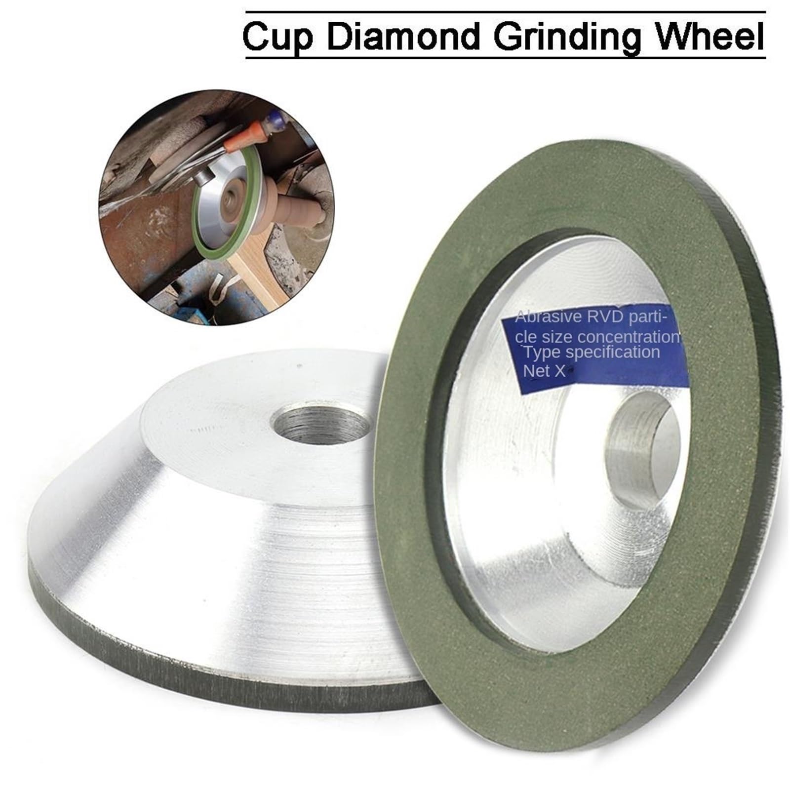 Meule diamantée 100/125/150mm, tasse de polissage en résine pour acier au tungstène, lame de scie métallique