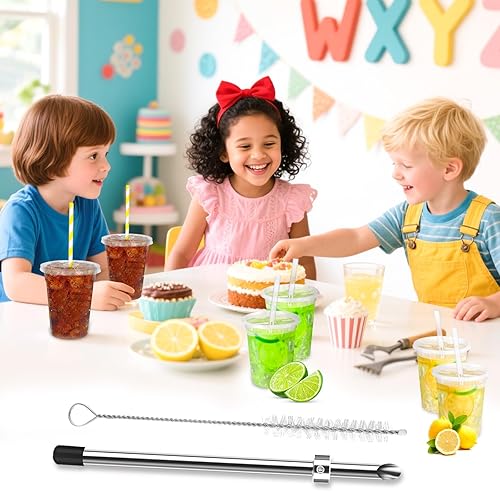 Miniatura 7 de Paquete de 1 perforador de acero inoxidable 316 para tapas de plástico, vasos de limonada, perforador de agujero afilado de limonada para