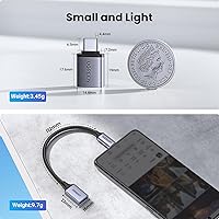 Vista 8 de UGREEN Paquete de 2 adaptadores USB C a USB A, adaptador USB C macho a USB hembra compatible con Samsung S23 Ultra MacBook Pro 2023 / Air 2022 iPad