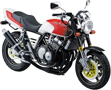 Aoshima 1/12 The Bike Series No. 53 Honda NC31 CB400 Super Four 1992 Model with Custom Parts Plastic Model Pre-painted