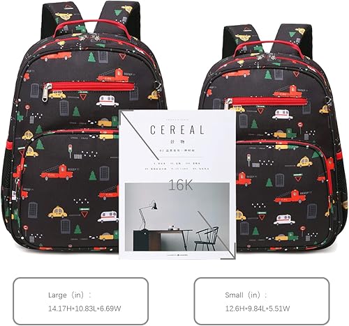 Miniatura 5 de abshoo Mochila infantil para la escuela, niños y niñas, para jardín de infantes y preescolar, Coche E, Mochilas Daypack