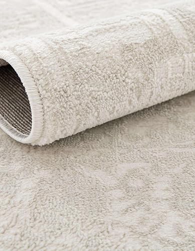 Miniatura 6 de Unique Loom Finsbury Collection - Alfombra de área Charlotte (5 pies 3 pulgadas x 8 pies, ovalada, marfil)