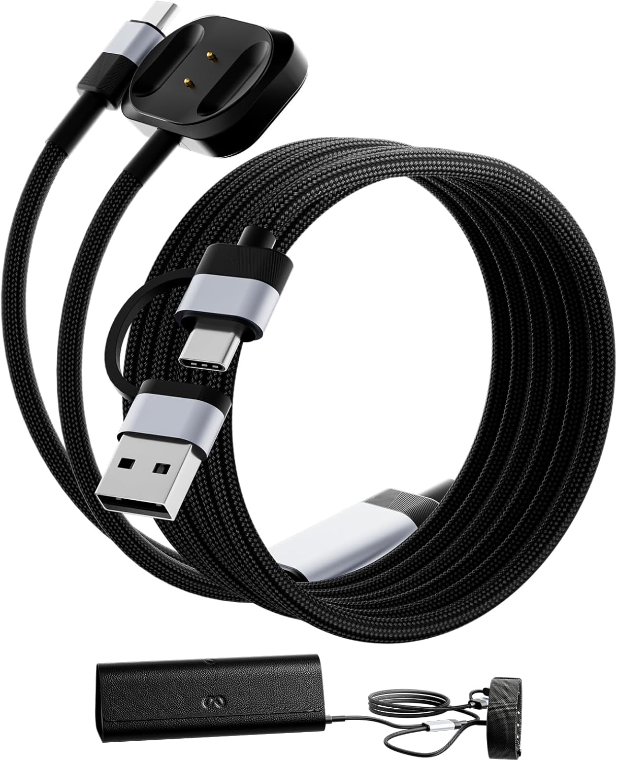 Magnetic Charger for Meta Ray-Ban Display Glasses, TanReginal 2-in-1 Accessories for Meta Ray-Ban Display & Neural Band, Fast Snap-On Magnetic Charging Cable with Overvoltage/Overheat Protection