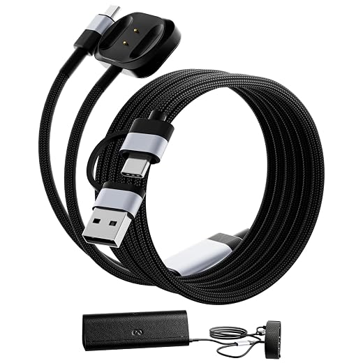 Magnetic Charger for Meta Ray-Ban Display Glasses & Neural Band | TanReginal 2-in-1 Fast Snap-On Magnetic Charging Cable with Overvoltage & Overheat Protection