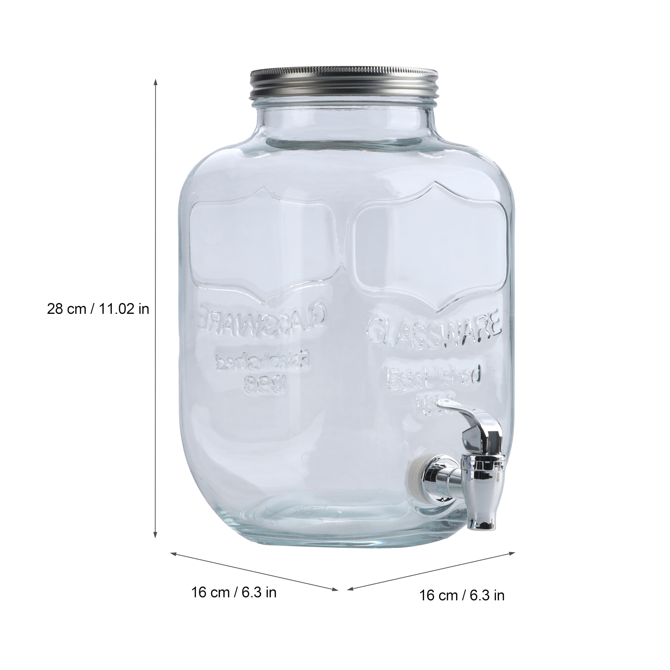 McEtt - Large Kombucha Brewing Jar Kit - 5 Liter (1.3 Gallon) Glass Fermentation Jar - SCOBY Hotel with Airtight Lid & Spout