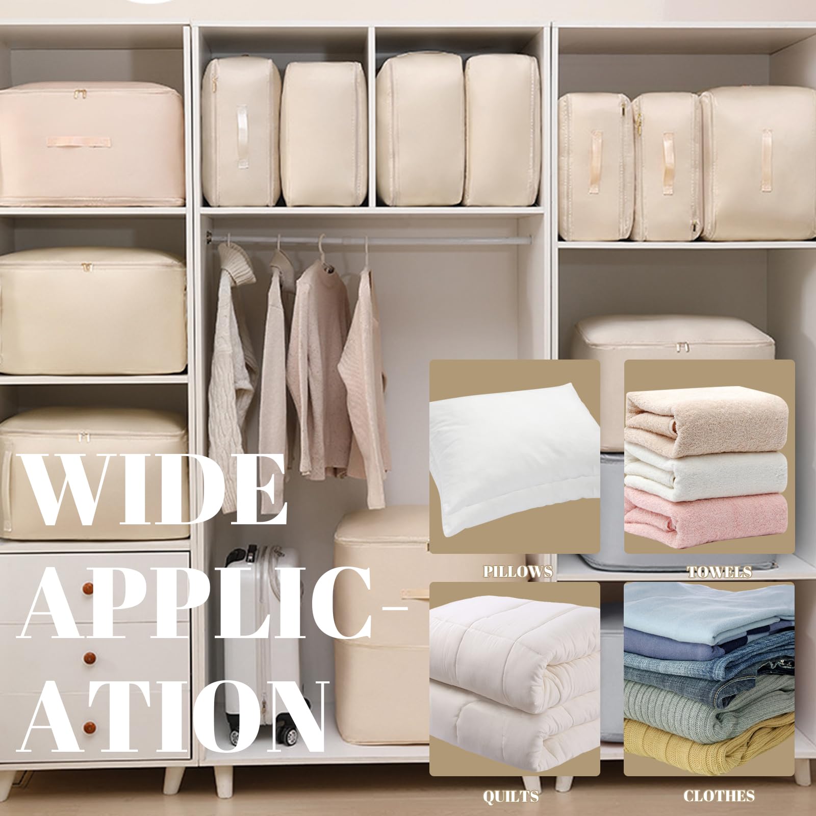 Selbstkomprimierende Aufbewahrungstasche XL - Platzsparer Für Bettdecken & Kleidung