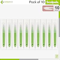 Vista 4 de Cynamed - Cuchillas de bisturí desechables Cuchillas afiladas de acero inoxidable templado Paquete de 10 cuchillos de bisturí estériles Mango