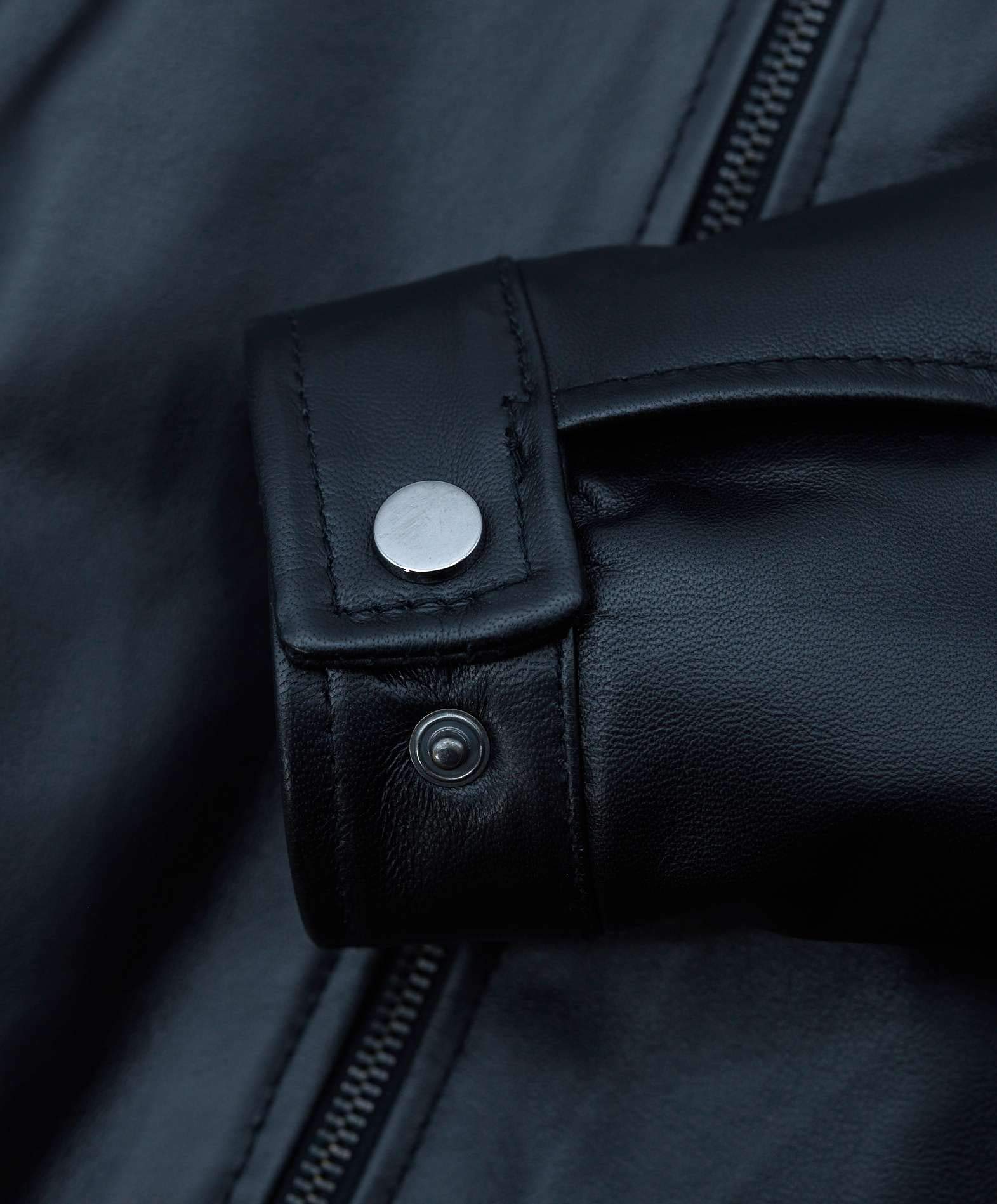D'Arienzo Giacca Pelle Blu Uomo Giubbino Biker Vera Pelle Made in Italy Ted