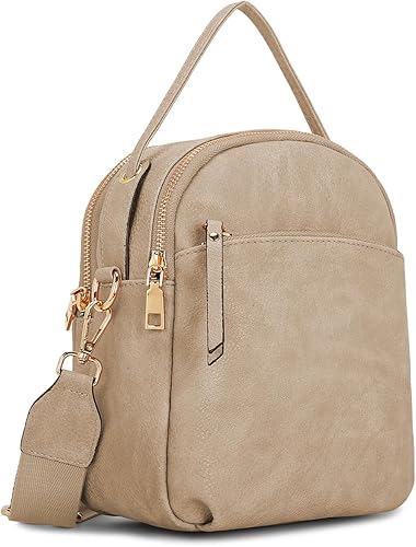 E Bolso cruzado casual con múltiples bolsillos para mujer, ligero, mediano, con correa ajustable