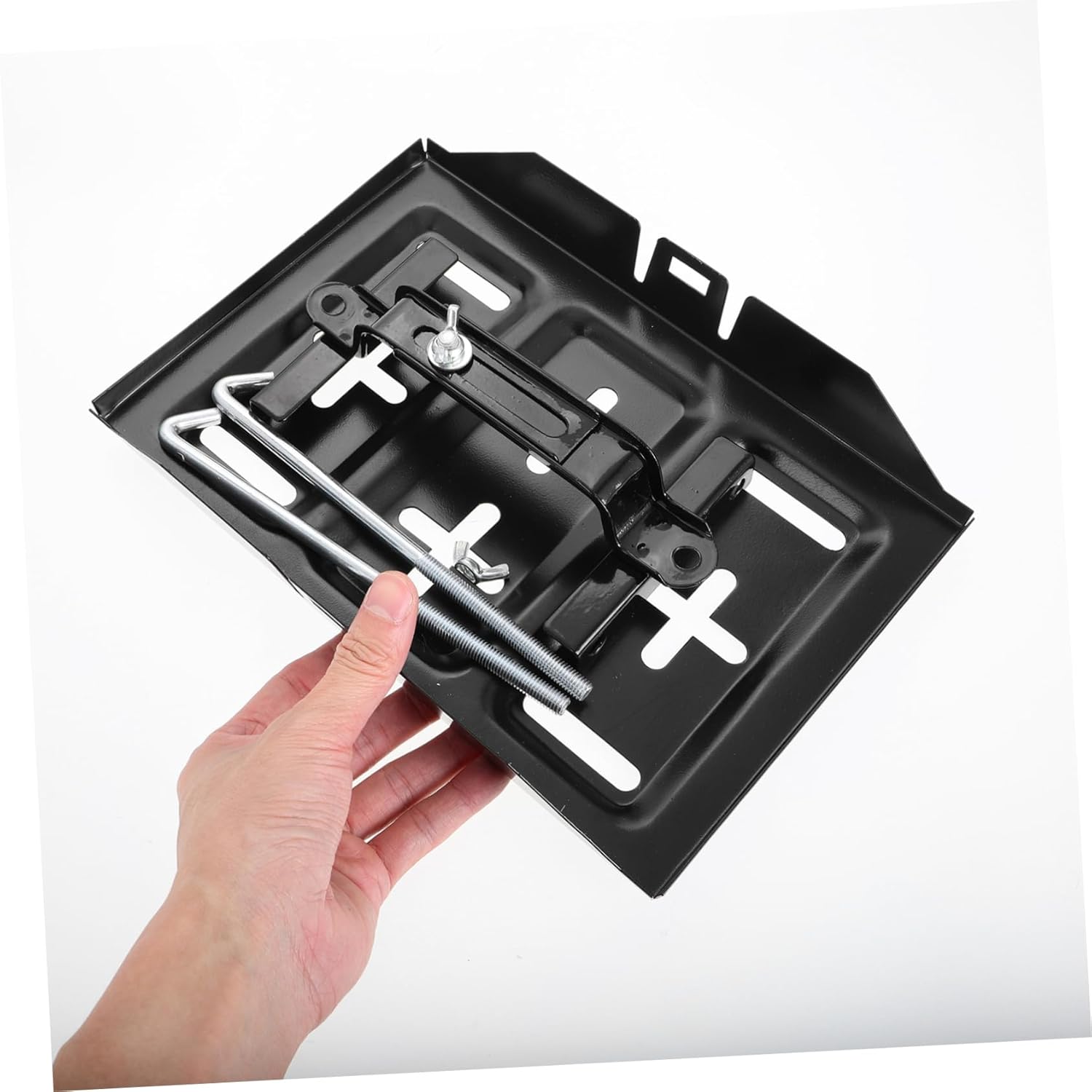 PRETYZOOM Adjustable Battery Tray Bracket Durable Metal Battery Holder for Cars and Boats Stable Support for Various Multi-vehicle Compatibility