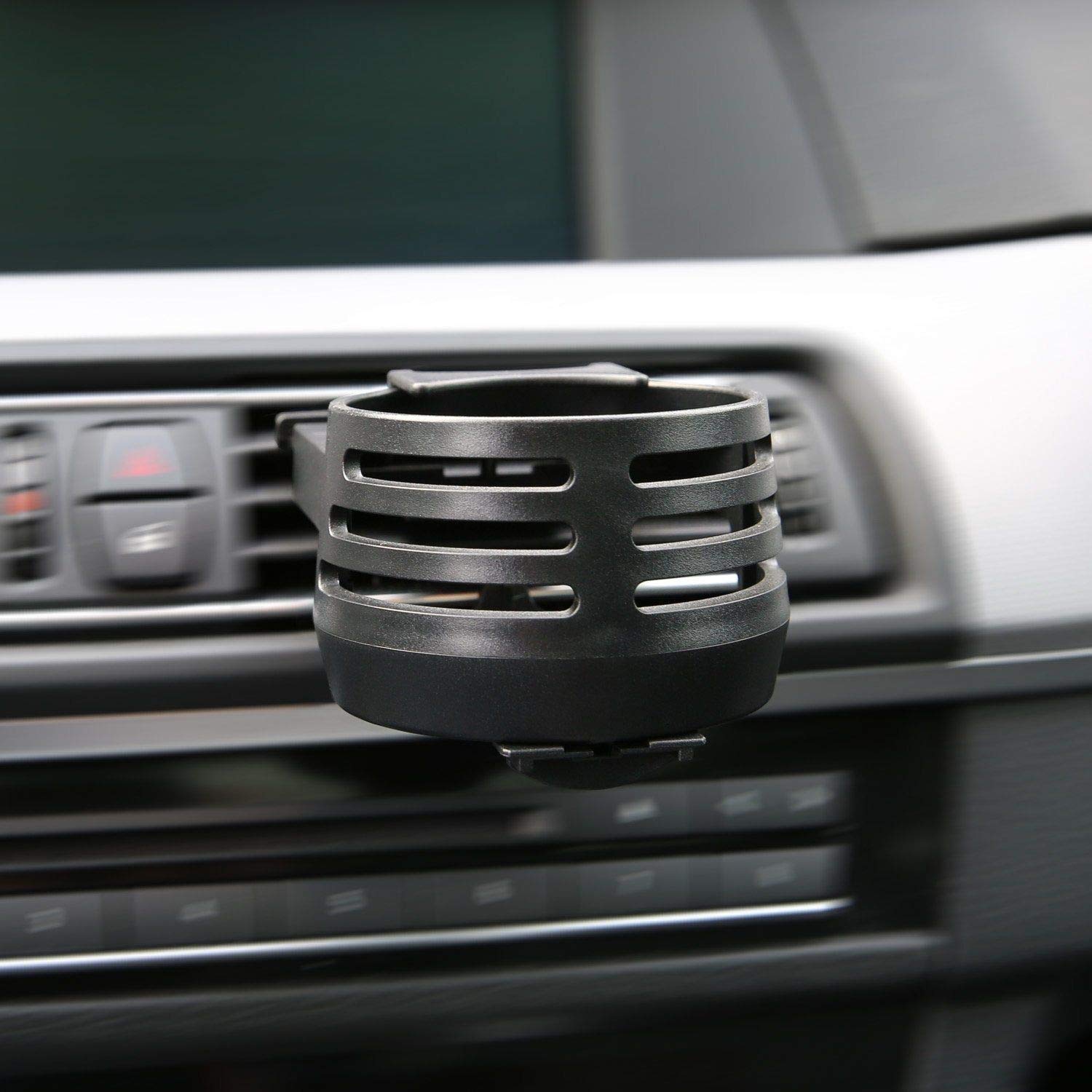 Wicked Chili 2X Car Beverage Holder Made in Germany - Porte-canettes | Porte-Tasses pour la Ventilation (canettes 0,25/0,33/0,5 L, Tasses à café, Tasses Thermo, diamètre : 53-70 mm) Noir