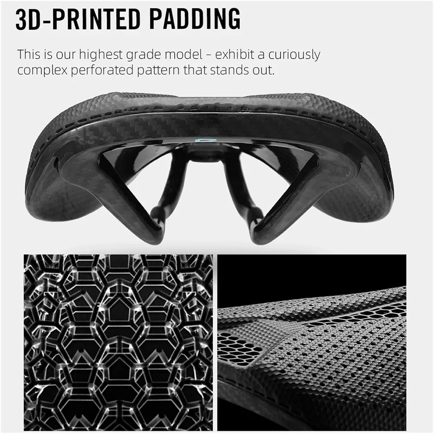 3D Printed Bike Saddle 265mm*142 Bicycle Seat MTB Gravel Road Wide Seating 7 * 9mm Cycling Cushion Parts