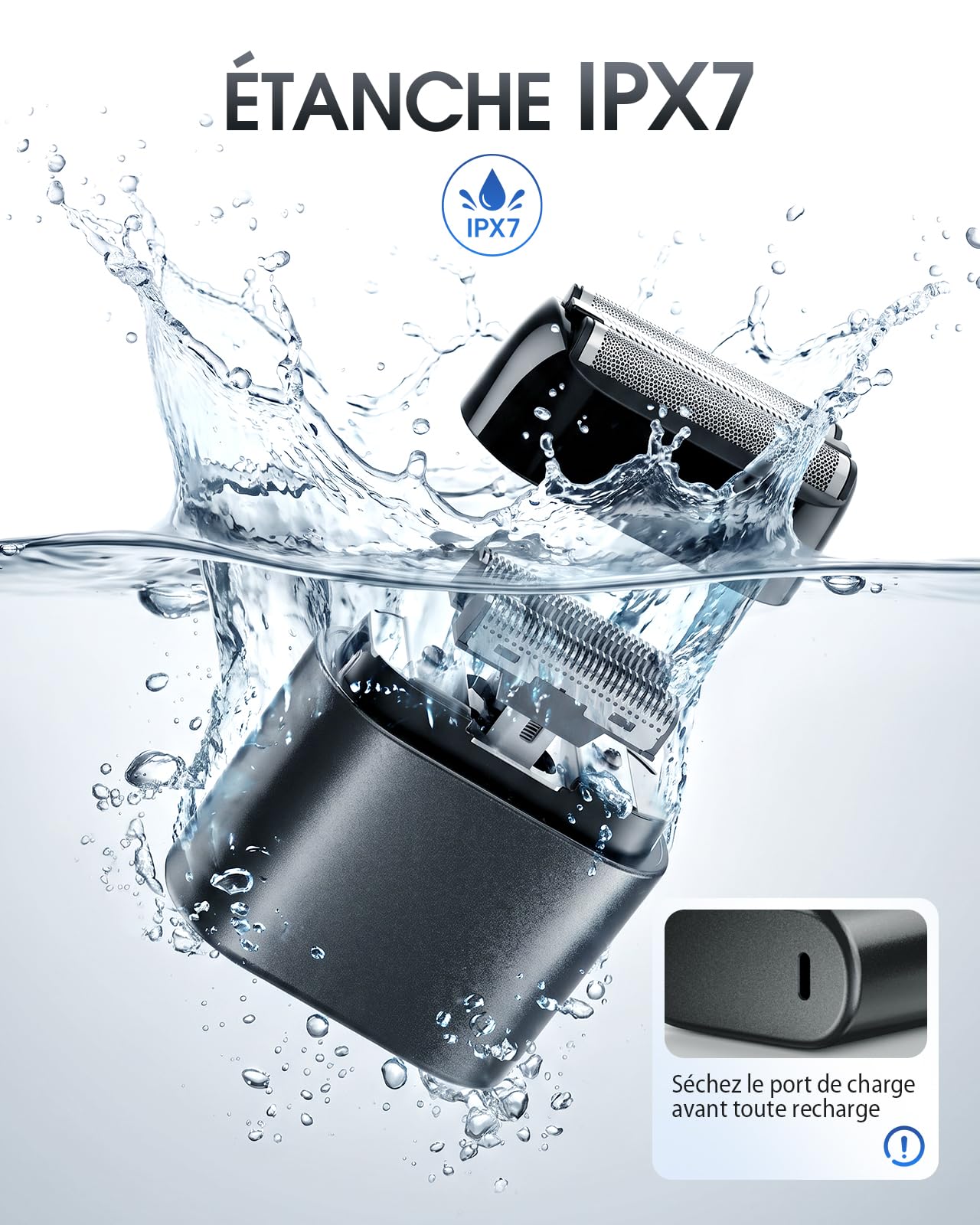 Haokoo Rasoir Électrique Homme À Grille, Mini Rasoir Voyage 90g