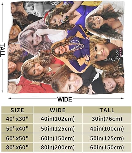 Miniatura 3 de Jenni Singer Rivera - Manta de franela polar para todas las estaciones, cálida y ultrasuave, para cama, sofá, cama, sofá, dormitorio, 80 x 60