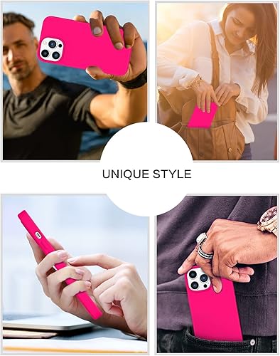 Miniatura 9 de BENTOBEN Funda para iPhone 14 Pro Max, funda de silicona suave, goma de gel, forro de microfibra, parte trasera dura, a prueba de golpes, funda