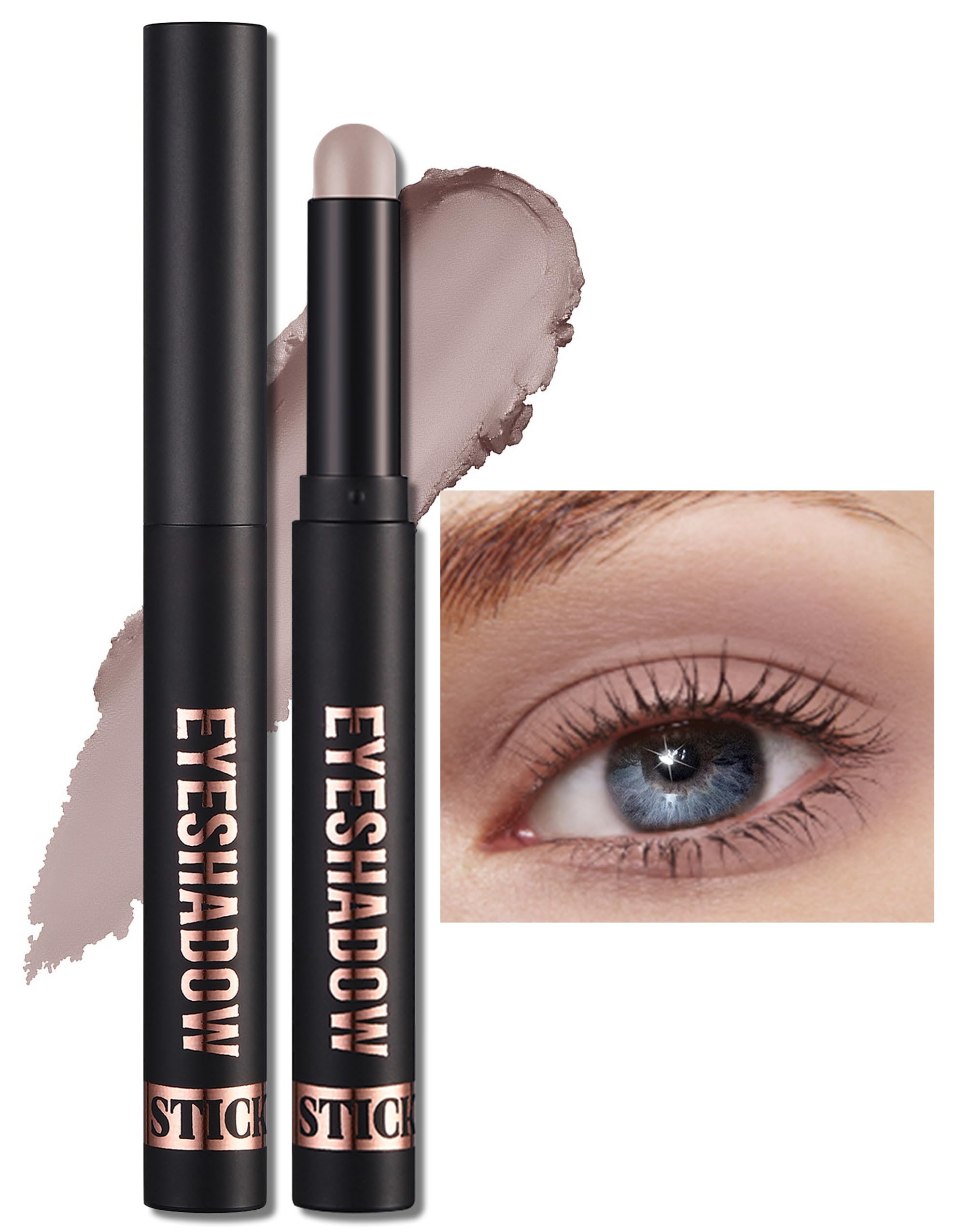 Erinde Waterproof Cream Eyeshadow Stick, Matte Nude Eye Shadow Sticks, Longwear Blendable High Pigmented, Neutral Eye Shadow Sticks Matte for Older