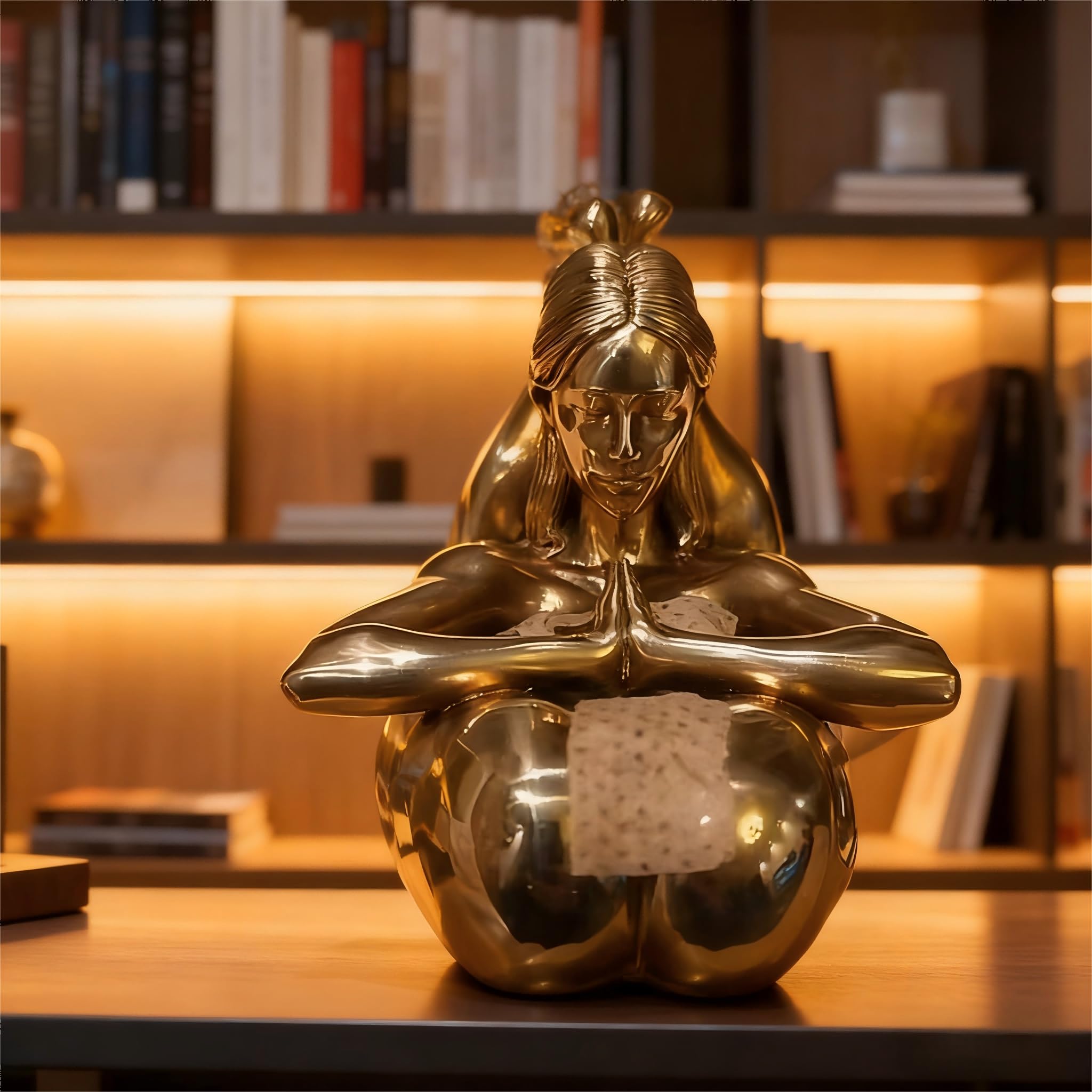 Statue moderne en laiton décoration de bureau et maison zen
