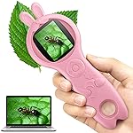 T TAKMLY Mini Pocket Digital Microscope, Macro Fixed Focus Magnifying Glass, Portable Handheld USB Digital Microscope 500x Magnification, 4X Zoom