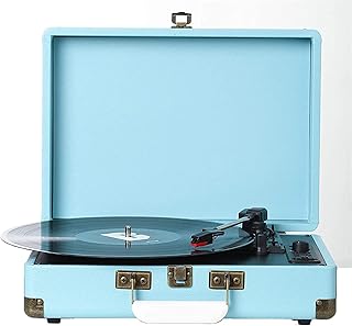 Turntable Record Player 3speeds With Built-in Stereo Speakers, Supports RCA Audio Output And AUX Audio Input,record Player With Speakers,Suitcase Design