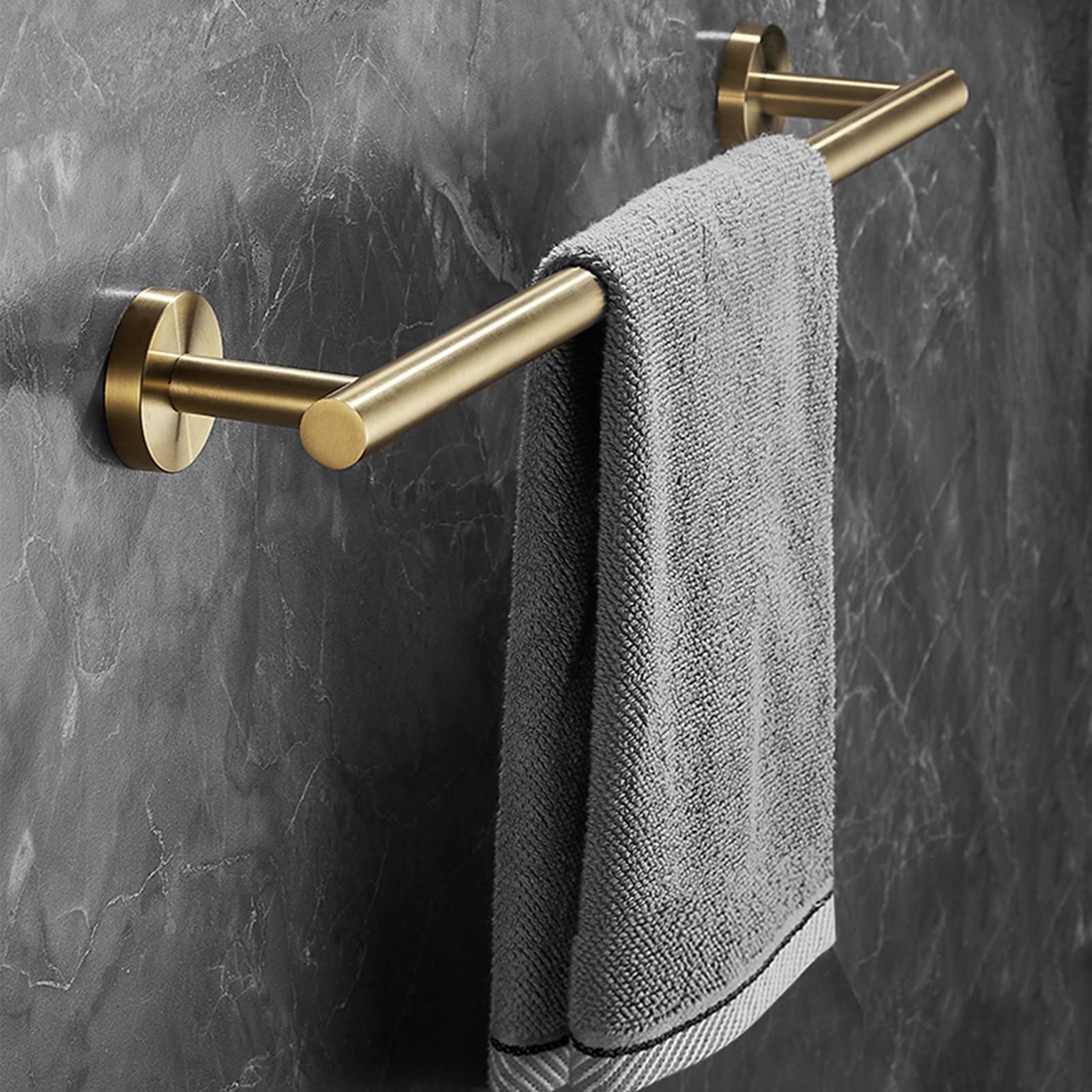 Portasciugamani in acciaio inox SUS304, 30 cm, per bagno e cucina, finitura spazzolata, 60 cm, design moderno salvaspazio ed elegante