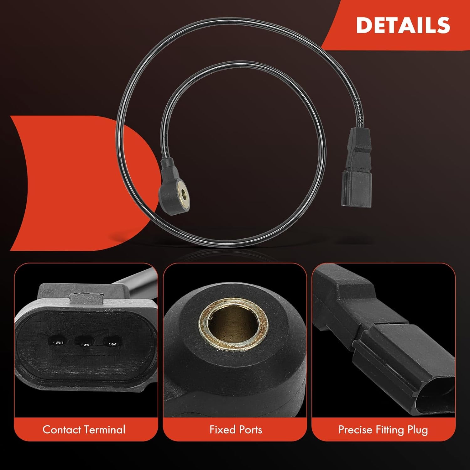 A-Premium Ignition Knock Detonation Sensor Compatible with Volkswagen Jetta 2005-2014, Passat 2012-2014, Golf 2010-2014, Beetle 2006-2010/2012-2014, Golf City 2010, Rabbit & Audi TT RS Quattro