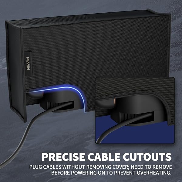 PlayVital Housse Anti-Poussière pour Nintendo Switch 2 Console Cache Protection Accessoires,Cover Anti-Rayures Étanche pour Nintendo Switch 2 Chargeur Dock-Noir - 4