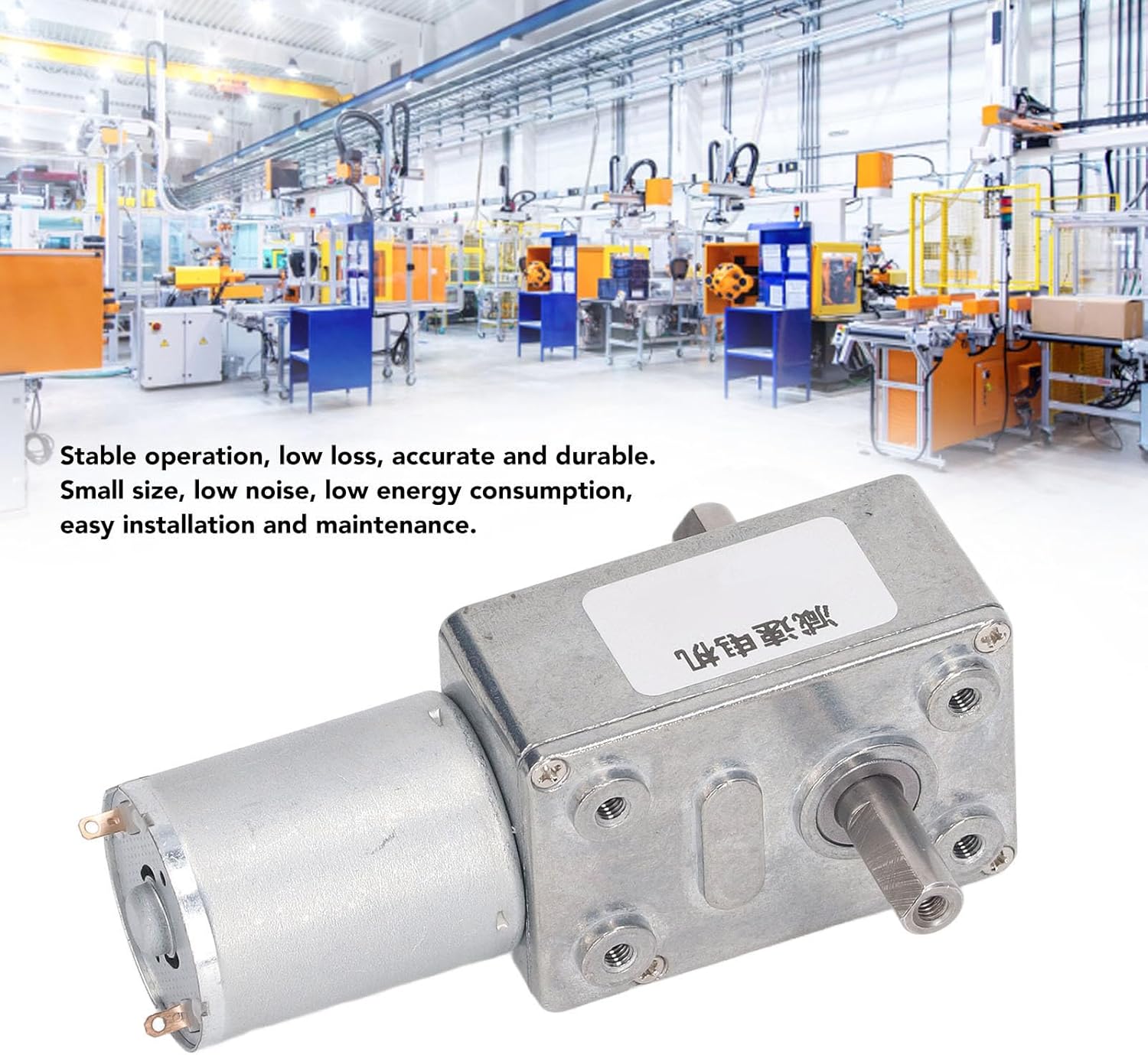 Gear Motor, 12mm Double Shaft Self Locking Reversible High Torsion Speed Reduction, High Speed Reduction Motor with Motor 12v, for Label Machines, for Ovens, Ect