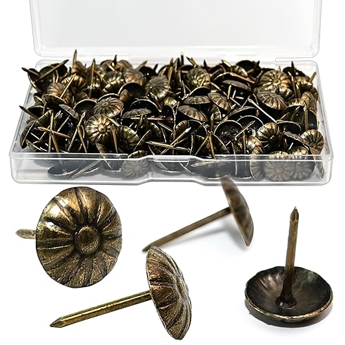 200PCS Antique Upholstery Tacks - Decorative Nails for Hanging, Heavy