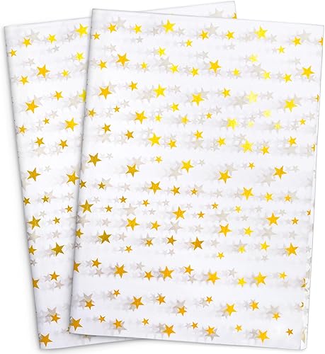 MR FIVE Papel de seda de estrella a granel, 20 x 28 pulgadas, papel de seda de estrella para bolsas de regalo, papel de seda de estrella para